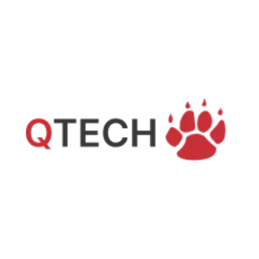 Logo QTech, đối tác cung cấp trò chơi đa dạng và chất lượng tại Net88